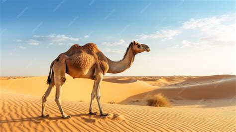 premium ai image camel   desert