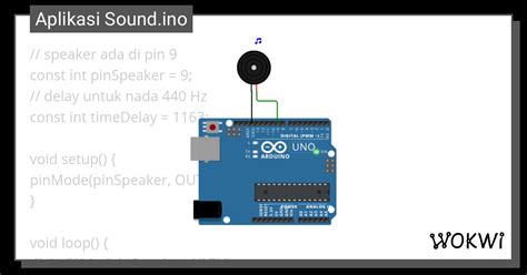 Aplikasi Sound Ino Wokwi ESP32 STM32 Arduino Simulator