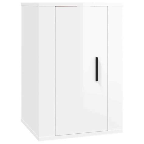 Ensemble De Meubles TV 3 Pcs Blanc Brillant Bois D Ing Nierie EBay