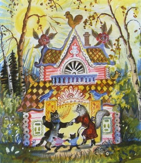 Детские рисунки к сказке кошкин дом. Легкие срисовки.