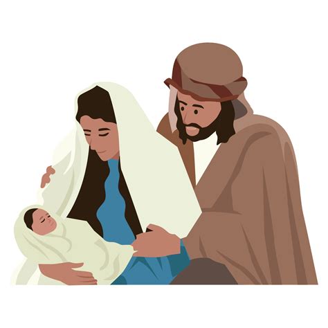Mary Joseph And Baby Jesus Clip Art