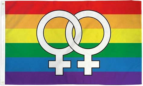 Double Venus Rainbow Flag X LGBTQIA Lesbian Pride Double Female Symbol WLW Flags