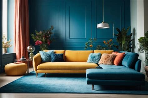 Premium Ai Image Bright Modern Living Room With Nobody In It With