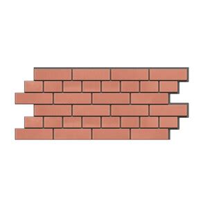 Термопанель фасадная Доломит Кирпич гладкий 438х925х40 мм красный ...