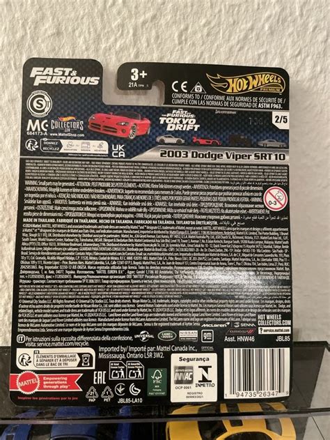 Hot Wheels Dodge Viper SRT Fast Furious Neu Und Originalverpackt In Unterengstringen