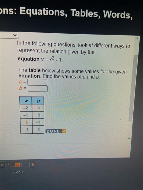 Y X 2 Table Of Values 219554 Y X 2 3 Table Of Values