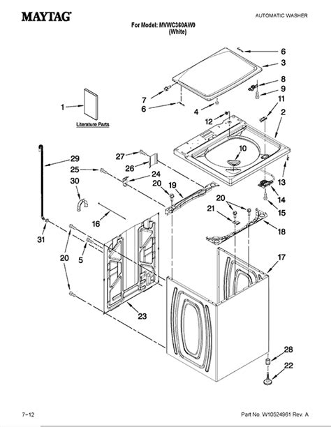 Maytag Mvwc360aw0 Washer Partswarehouse