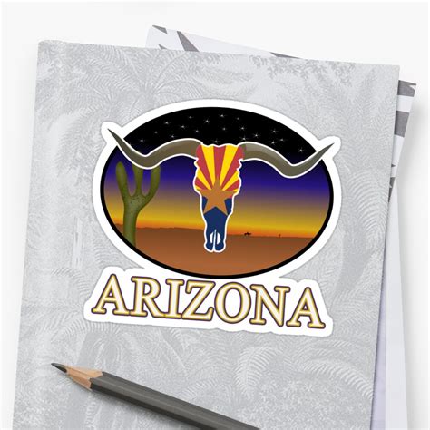 "AZ Arizona State Flag Logo" Sticker by ThreadsNouveau | Redbubble