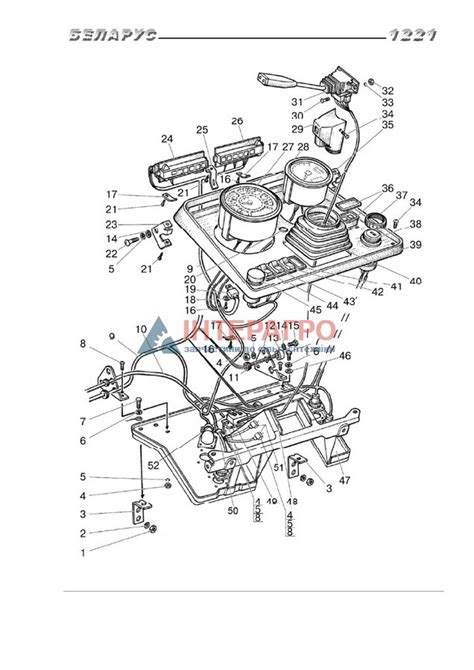 Схема - Основание, приборы МТЗ 1221