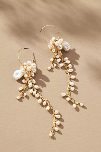 Nwt Anthropologie Drippy Pearl Drop Earrings Srp 48 Ebay