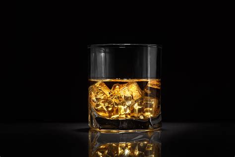 Scotch Glass Black Background