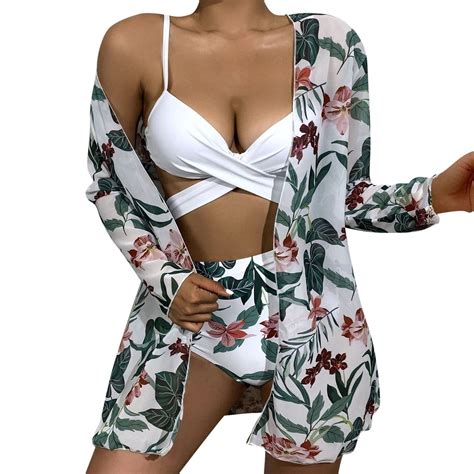 Bjutir Swimsuits For Women Women Crisscross Slimming High Waist Bikini