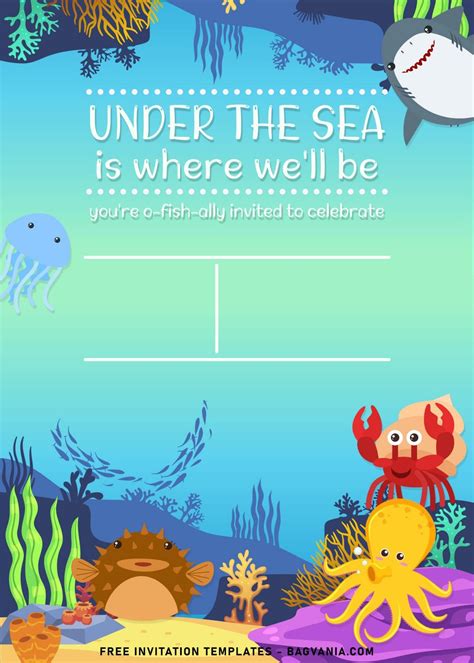 Under The Sea Invitation Template