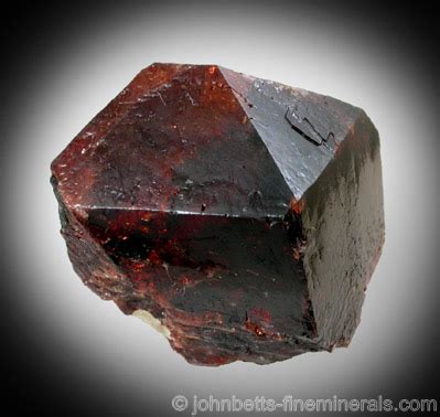 Single Dark-Red Zircon Crystal - The Mineral and Gemstone Kingdom