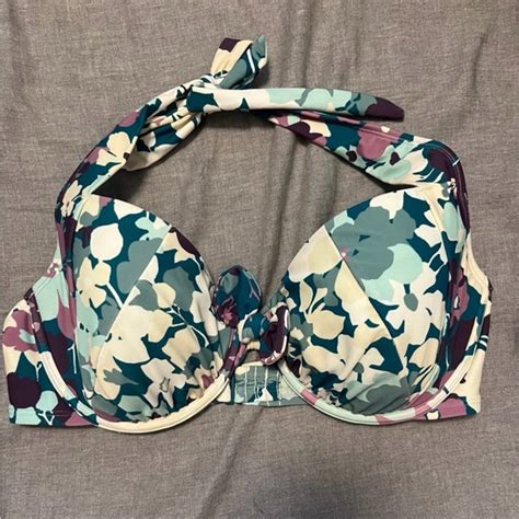 Adore Me Swim Adore Me Underwire Floral Halter Bikini Top Poshmark