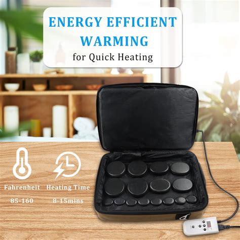 Goodtar Portable Hot Stones Warmer Set Spa Salon Massage Digital Electric Heater Kit Without Stones