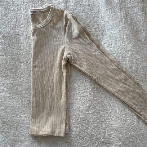 Nude Lucy Long Sleeve In Light Beige Cream Worn Once Depop