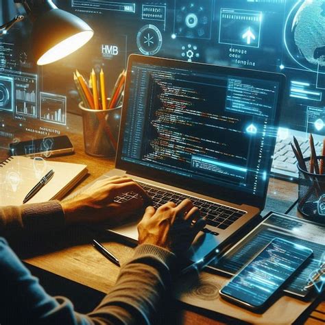 web developer working   website  html premium ai generated image