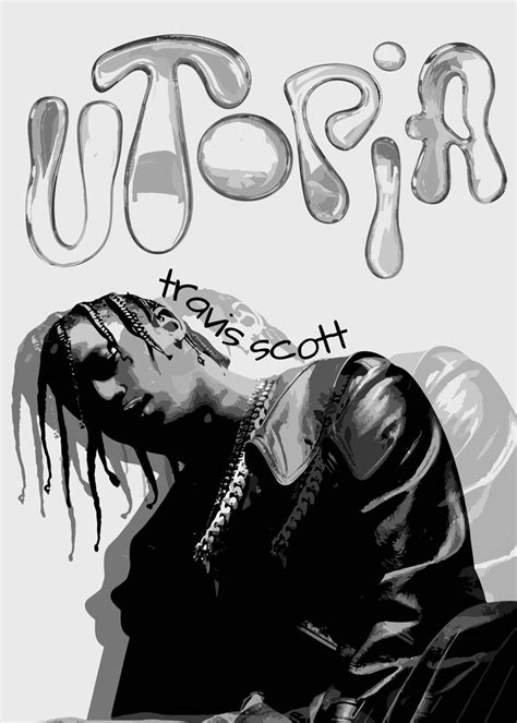 Travis Scott Poster Picture Metal Print Paint By Dimitri Bertan