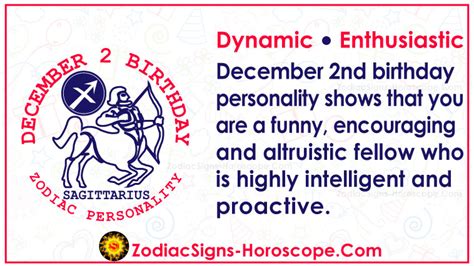 December 2 Zodiac (Sagittarius) Horoscope Birthday Personality and ...