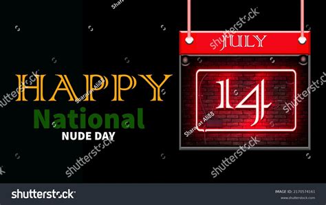 Happy National Nude Day July 14 Stock Illustration 2170574161 Shutterstock