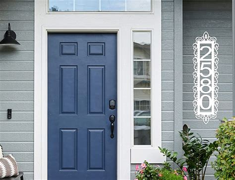 Vertical Modern House Numbers For Outside Vertical Address Plaque For