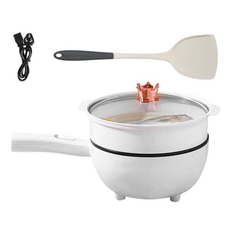 Dropship Electric Hot Pot Non Stick Frying Pan Portable Rapid Noodles Cooker With Long Handle