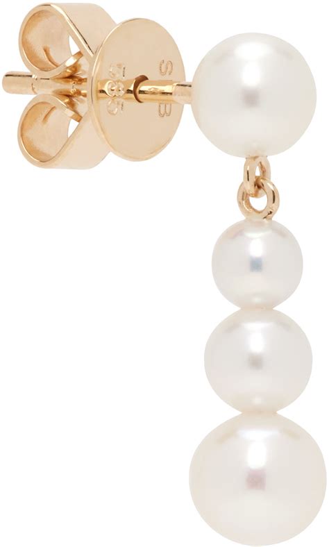 Sophie Bille Brahe White Carolina Single Earring Sophie Bille Brahe