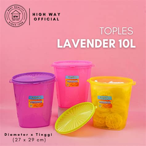 Jual High Way Toples Kerupuk Lavender Liter Besar Plus Gayung