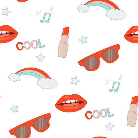 Premium Vector Retro Seamless Pattern Back To 90s