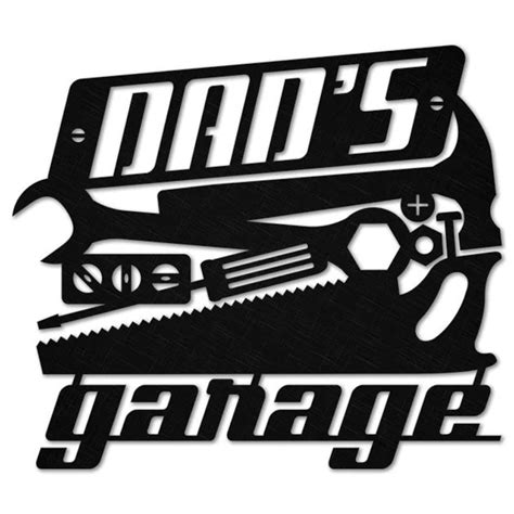 Personalized Metal Garage Signs Dads Garage Wall Decor