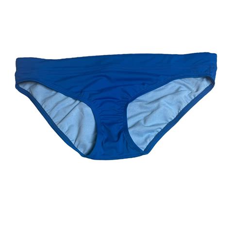 Title Nine LEHUA Bikini Bottom Solid Blue Large Depop