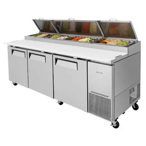 Rectangular Stainless Steel Pizza Make Line Counter For Commercial Use