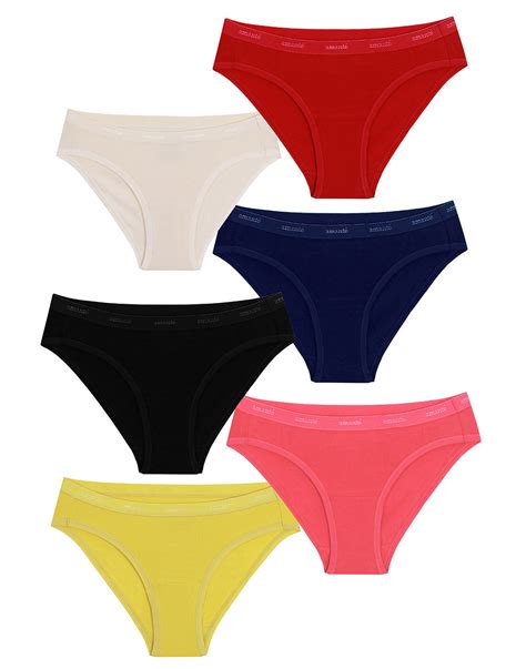 Buy Amante Solid Bikini Multicolor Pack Of 6 Online