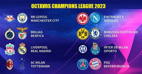 Octavos Final Champions Fechas