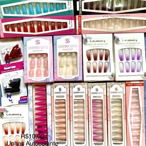 Unha Bailarina Auto Colante Branco Nude Vermelho Rosa Claro Adesivo