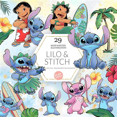 Fondo De Pantalla De Lilo Y Stitch Con Chispas Hawaiian Aloha Backdrop