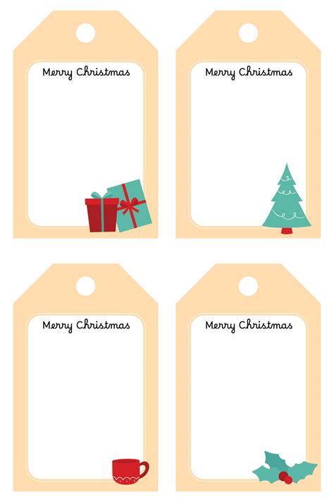 Free Printable Christmas Name Tags Templates - Printable Free Templates