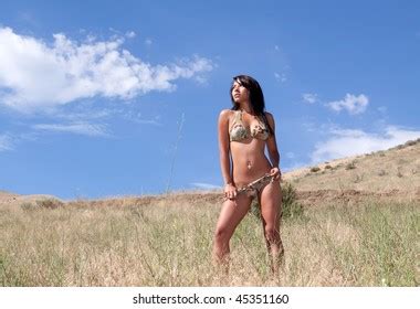 Sexy Woman Bikini On Open Field Stock Photo Shutterstock