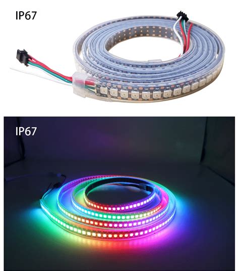 WS2812B RGB светодиодная адресная цифровая пиксельная лента постоянного ...