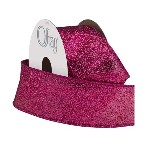 Offray Glitter Ribbon Fuchsia