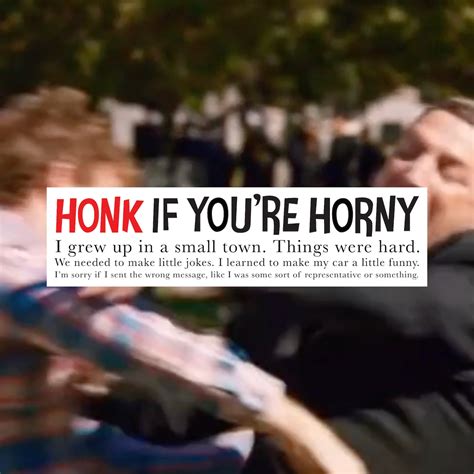 Honk If You Re Horny I Think You Should Leave Inspired Bumper Sticker Etsy