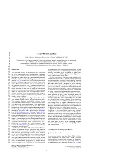 (PDF) The Cordilleran Ice Sheet