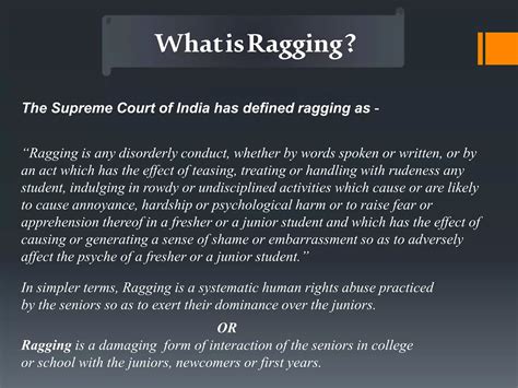 What Is Ragging 4