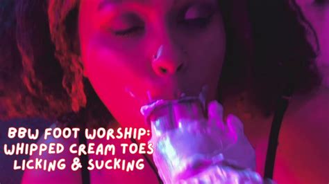 Bbw Foot Worship Whipped Cream Toes Licking Sucking Anna Cutiepiie Clips Sale