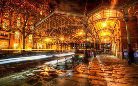 Fondos De Pantalla Londres Luces Calle Noche HDR 2560x1600