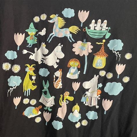 Hot Topic Moomin Characters Girls Ringer Black Depop