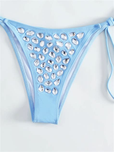 Diamond Swimwear Bra Thong Bathing Suit Bikini Y Rhinestone Sexy Crystal Bikinis Japan Hotxxl