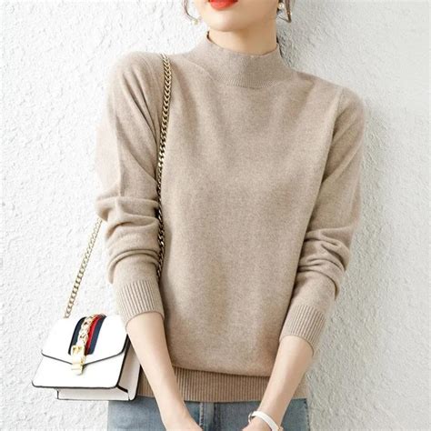 Купить Осенний офисный вязаный свитер с длинными рукавами, зимние топы ...