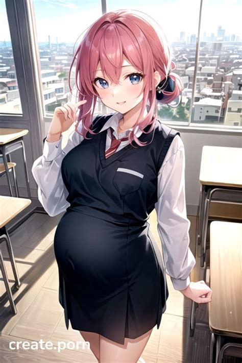 Pink Hair School Uniform Blue Eyes Furry AI Porn